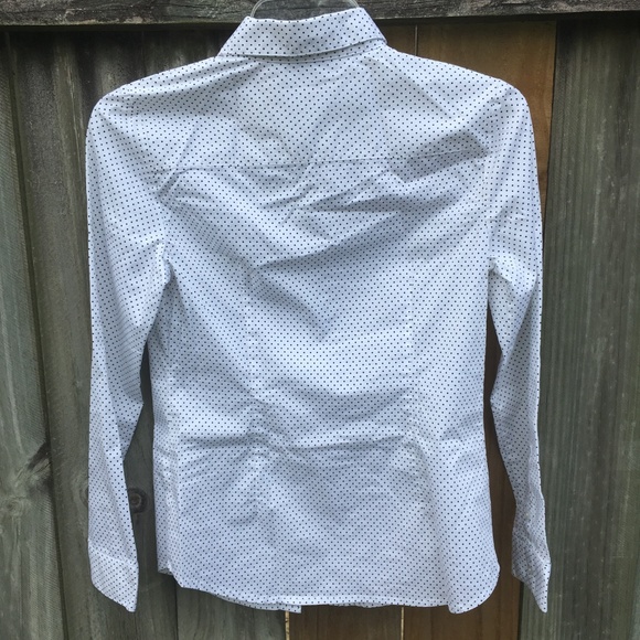 Black and White Polka Dot Button Down - Picture 3 of 5